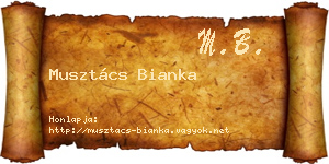 Musztács Bianka névjegykártya