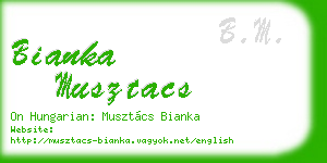 bianka musztacs business card